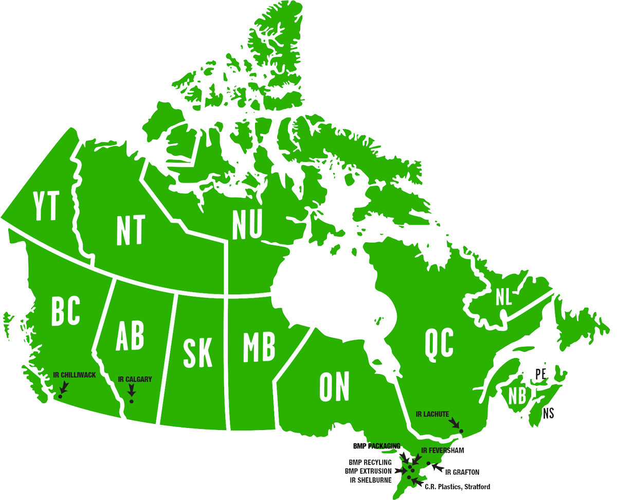 Ice River Sustainable Solutions Map of locations across Canada